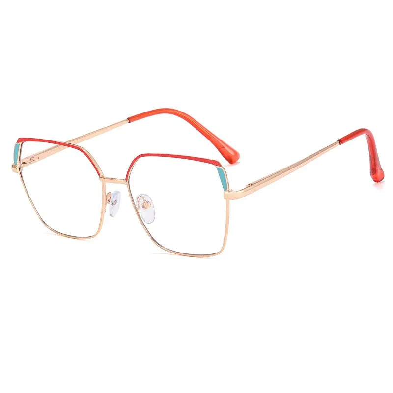 CCspace Women's Full Rim Squar Cat Eye Titanium Alloy Eyeglasses 55574
