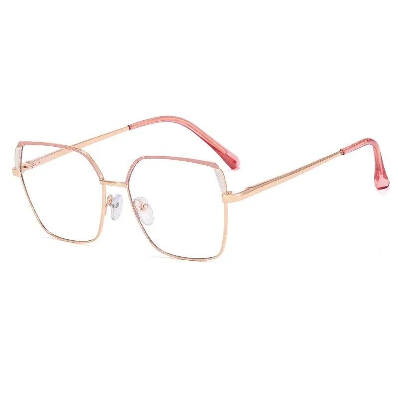 CCspace Women's Full Rim Squar Cat Eye Titanium Alloy Eyeglasses 55574