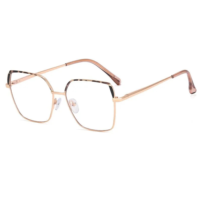 CCspace Women's Full Rim Squar Cat Eye Titanium Alloy Eyeglasses 55574