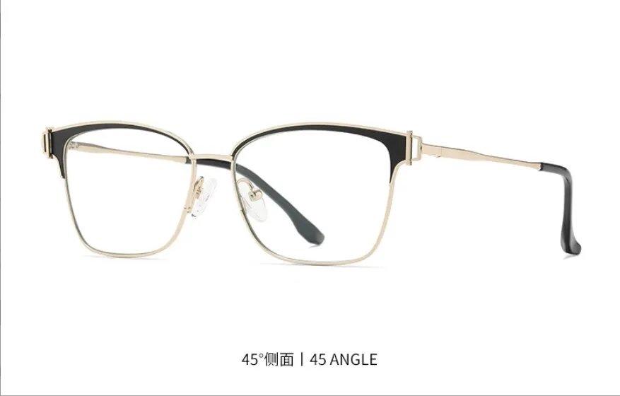 CCspace Women's Full Rim Square Acetate Alloy Eyeglasses 55605
