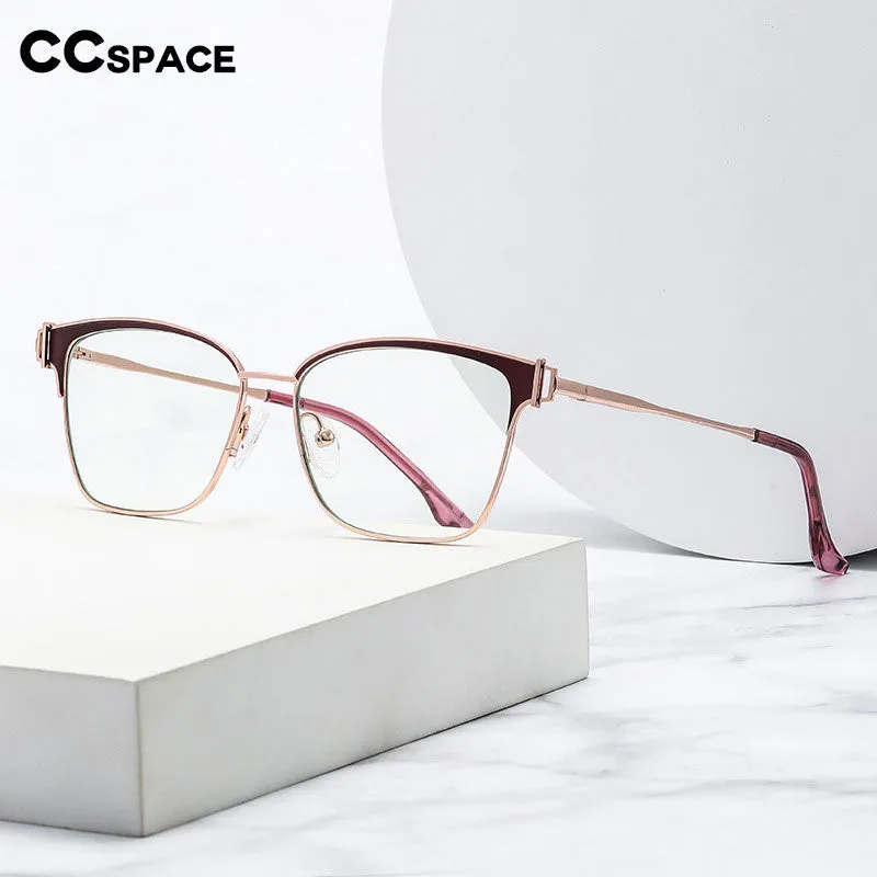 CCspace Women's Full Rim Square Acetate Alloy Eyeglasses 55605