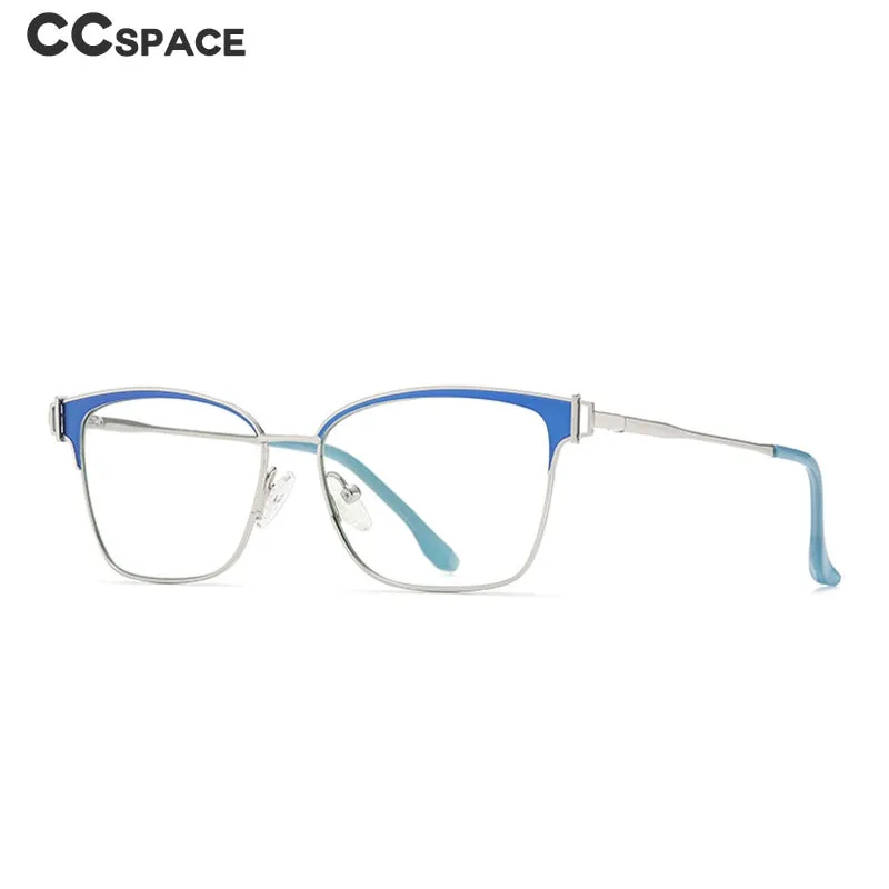 CCspace Women's Full Rim Square Acetate Alloy Eyeglasses 55605