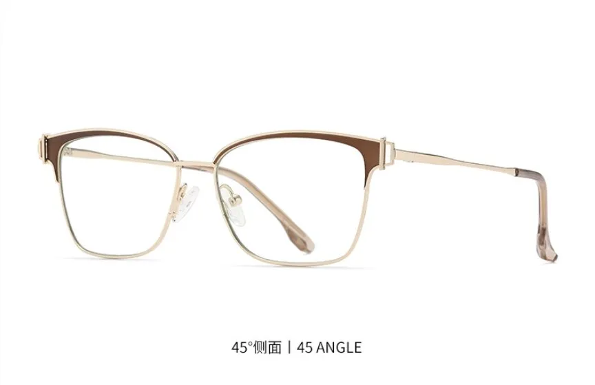 CCspace Women's Full Rim Square Acetate Alloy Eyeglasses 55605