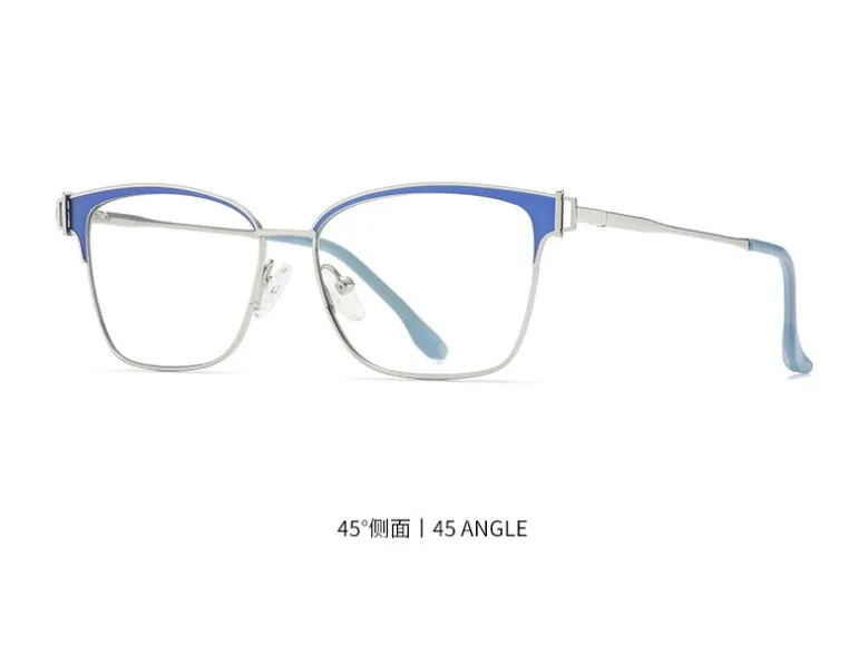 CCspace Women's Full Rim Square Acetate Alloy Eyeglasses 55605