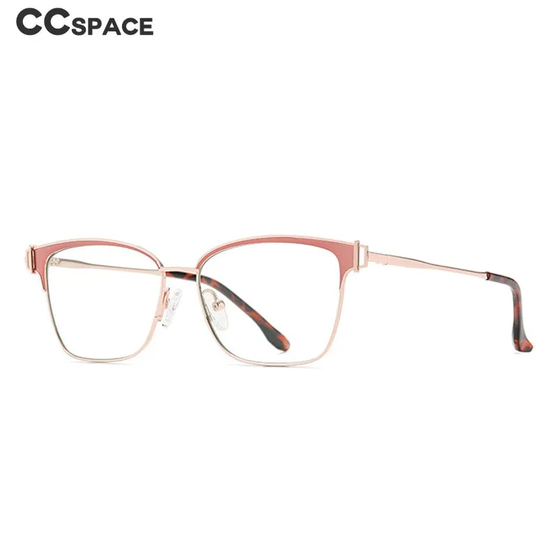 CCspace Women's Full Rim Square Acetate Alloy Eyeglasses 55605
