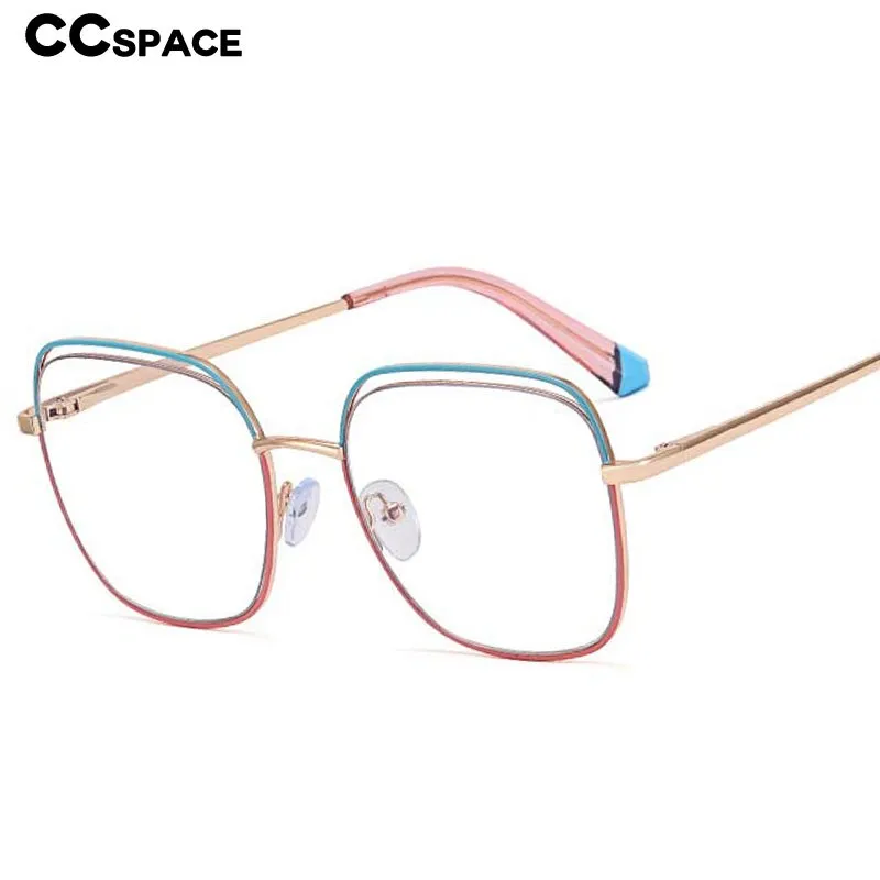 CCspace Women's Full Rim Square Alloy Eyeglasses 55218