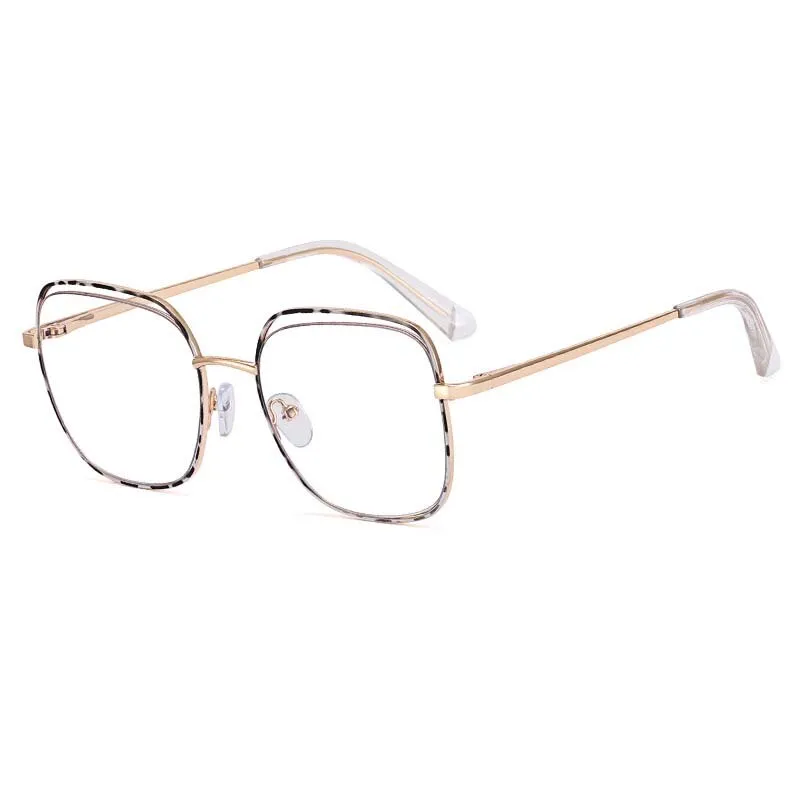 CCspace Women's Full Rim Square Alloy Eyeglasses 55218