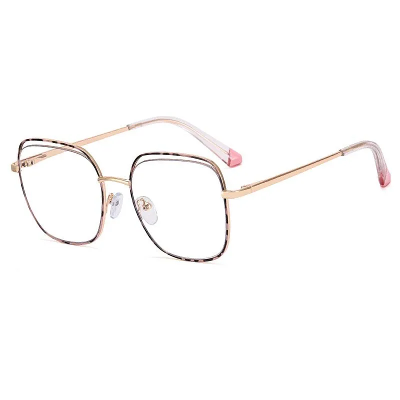 CCspace Women's Full Rim Square Alloy Eyeglasses 55218