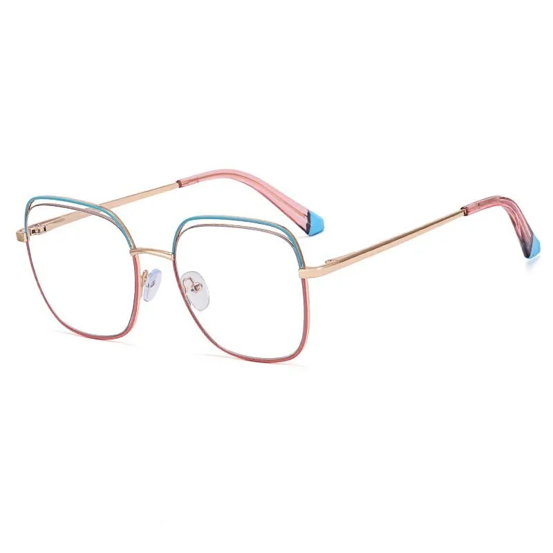CCspace Women's Full Rim Square Alloy Eyeglasses 55218