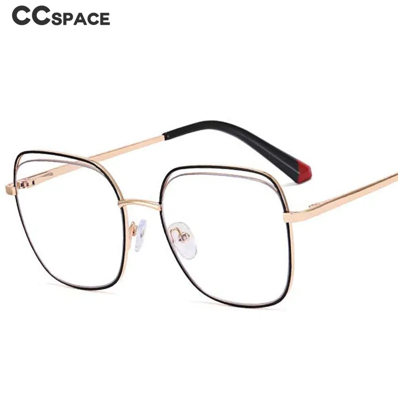 CCspace Women's Full Rim Square Alloy Eyeglasses 55218