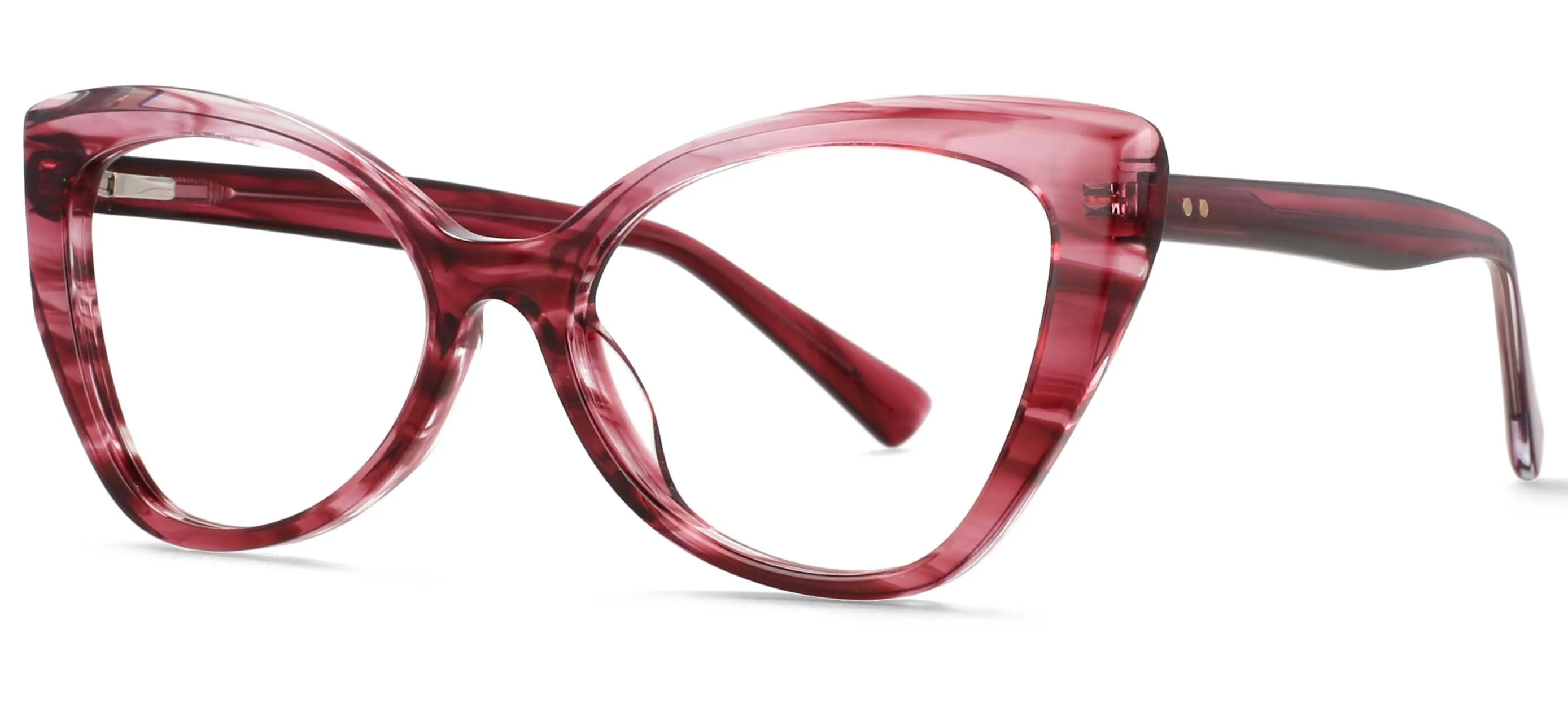 CCspace Women's Full Rim Square Cat Eye Acetate Eyeglasses 55032