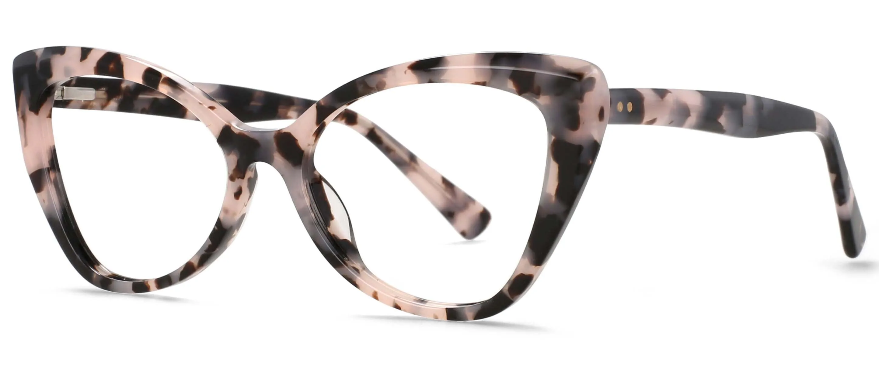 CCspace Women's Full Rim Square Cat Eye Acetate Eyeglasses 55032