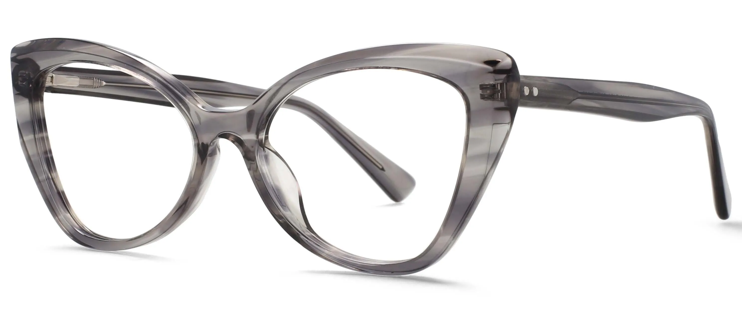 CCspace Women's Full Rim Square Cat Eye Acetate Eyeglasses 55032
