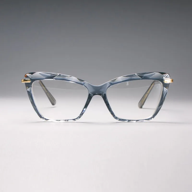 CCspace Women's Full Rim Square Cat Eye Resin Frame Eyeglasses H45591