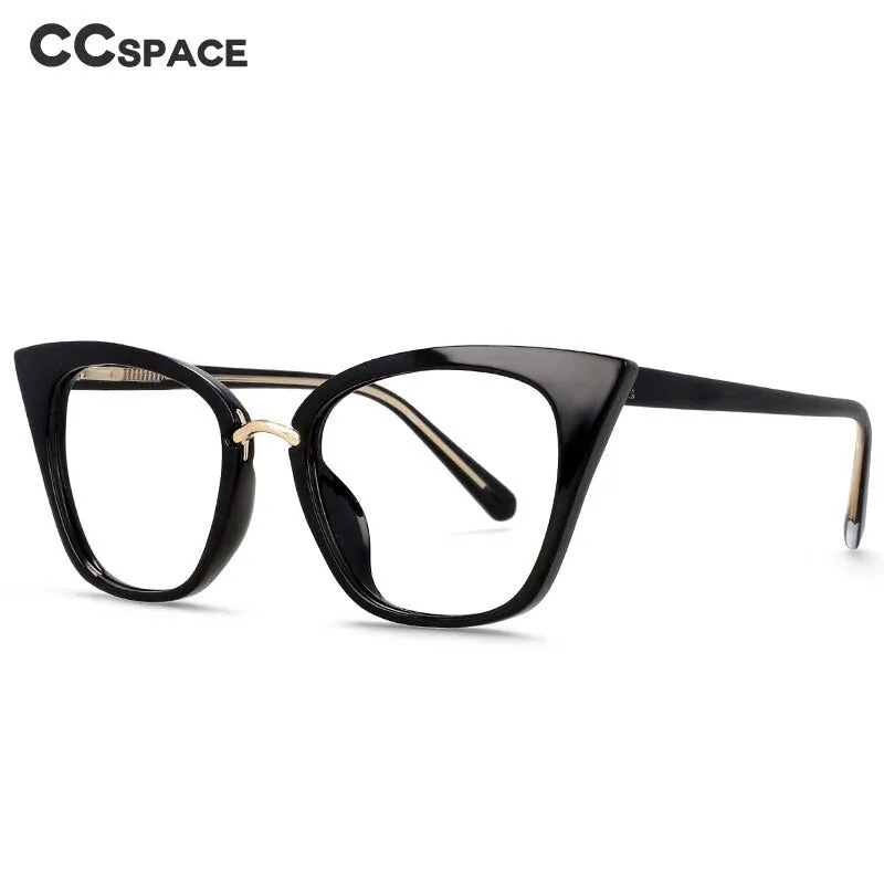 CCspace Women's Full Rim Square Cat Eye Tr 90 Titanium Eyeglasses 53211