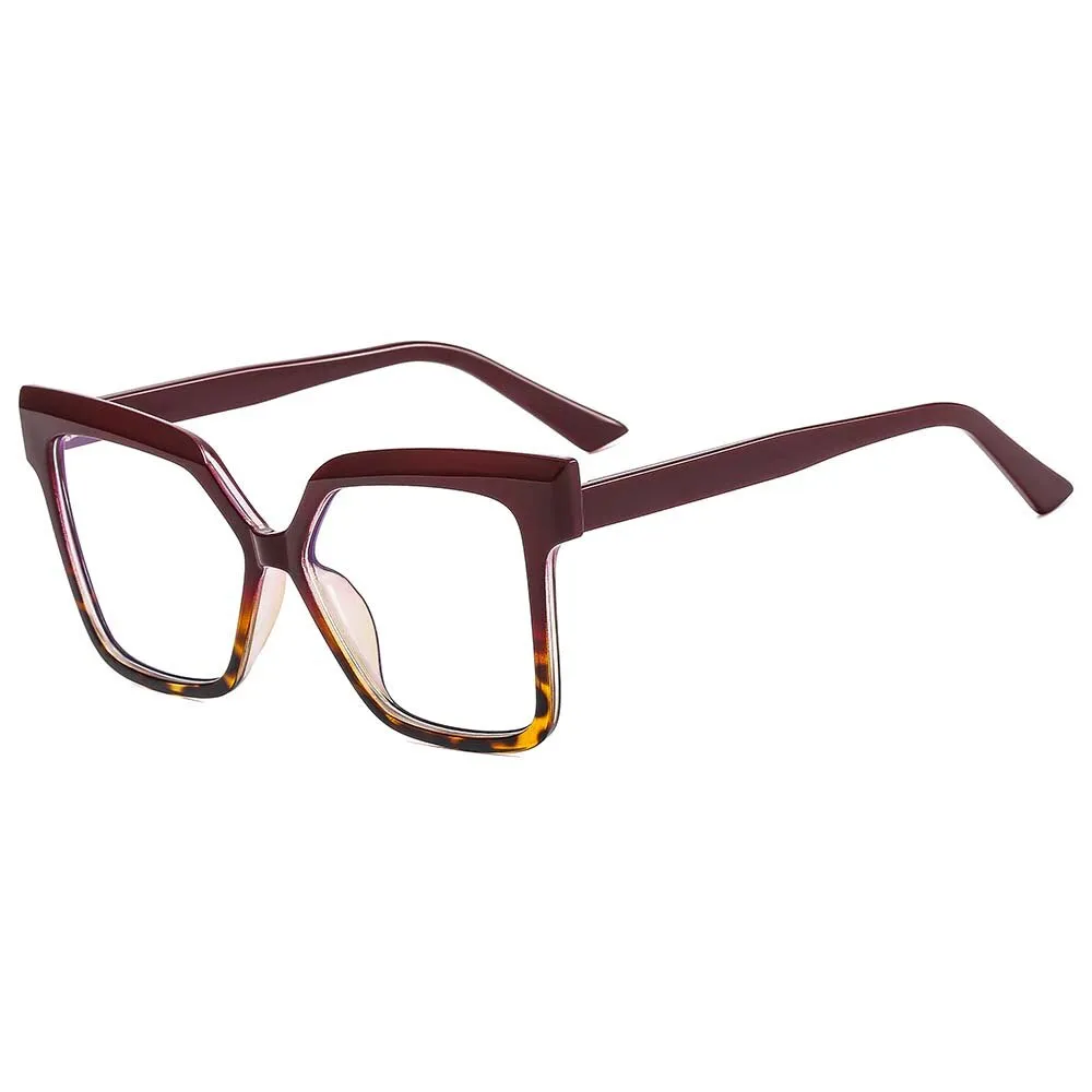CCspace Women's Full Rim Square Cat Eye Tr 90 Titanium Eyeglasses 54979