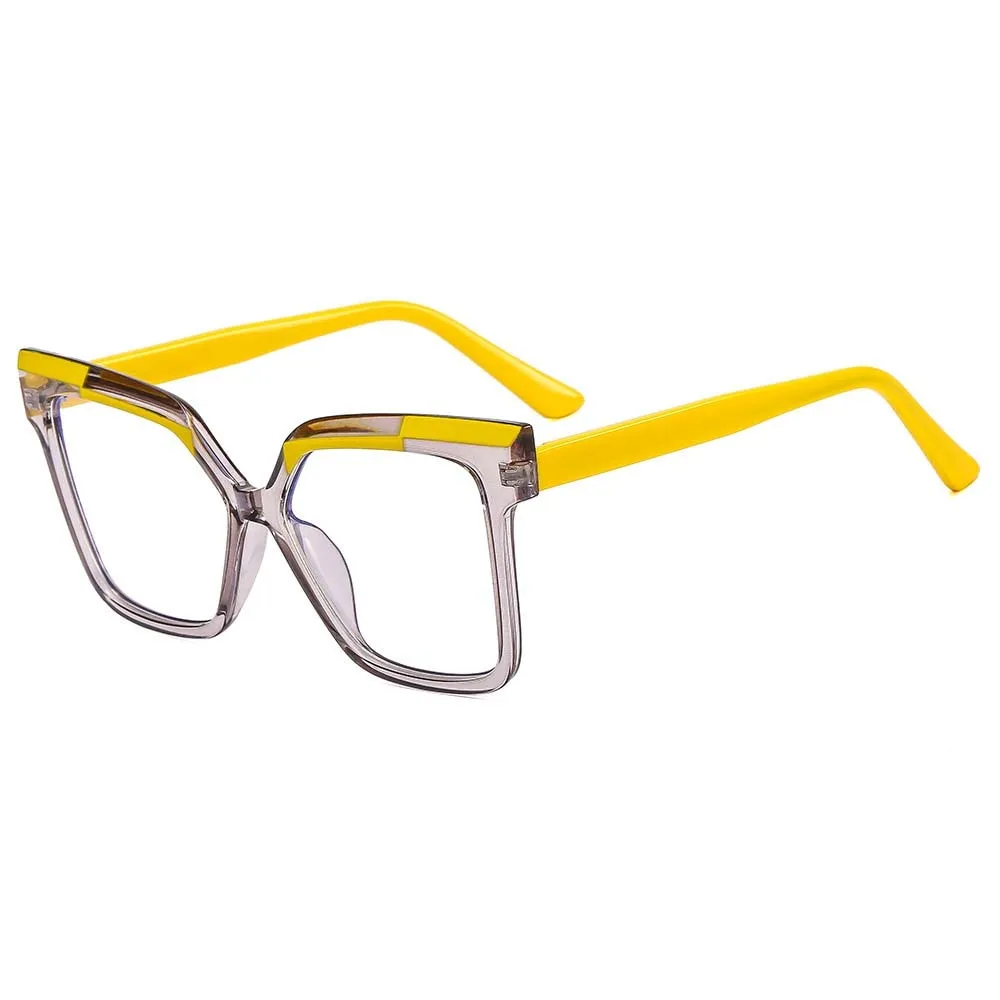 CCspace Women's Full Rim Square Cat Eye Tr 90 Titanium Eyeglasses 54979
