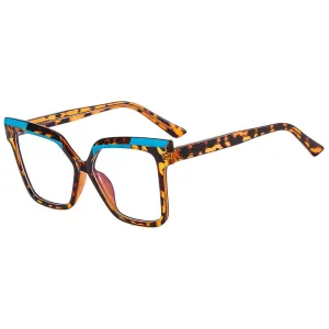 CCspace Women's Full Rim Square Cat Eye Tr 90 Titanium Eyeglasses 54979