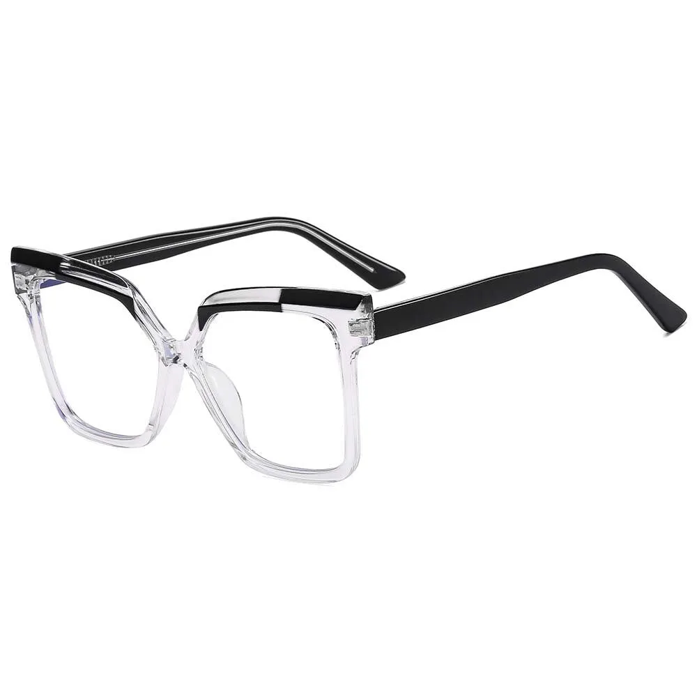 CCspace Women's Full Rim Square Cat Eye Tr 90 Titanium Eyeglasses 54979
