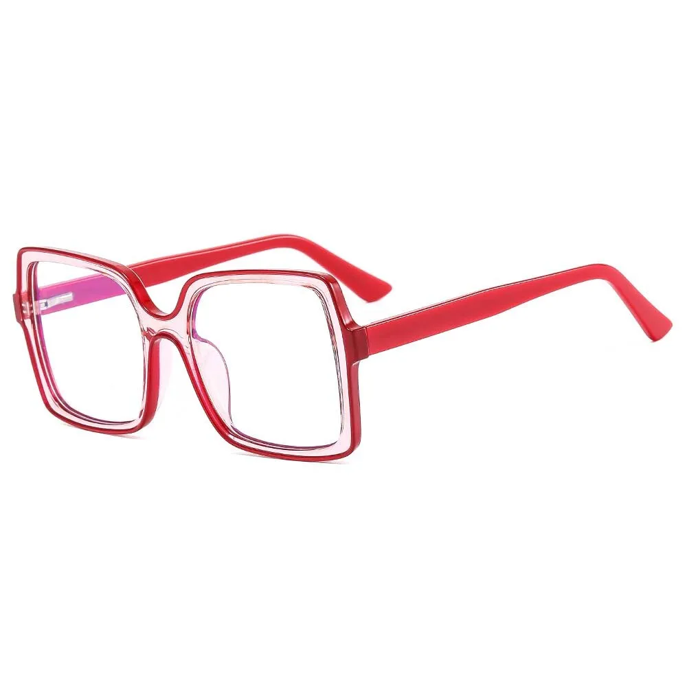 CCspace Women's Full Rim Square Cat Eye Tr 90 Titanium Eyeglasses 55151
