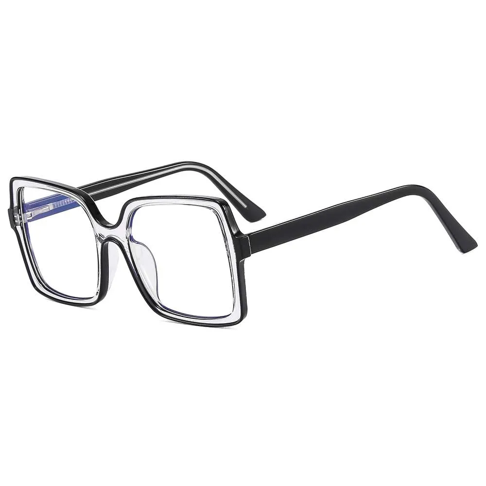CCspace Women's Full Rim Square Cat Eye Tr 90 Titanium Eyeglasses 55151