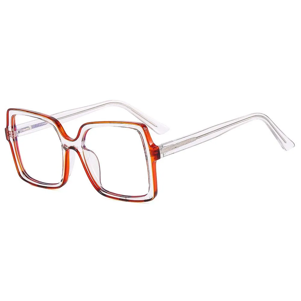 CCspace Women's Full Rim Square Cat Eye Tr 90 Titanium Eyeglasses 55151