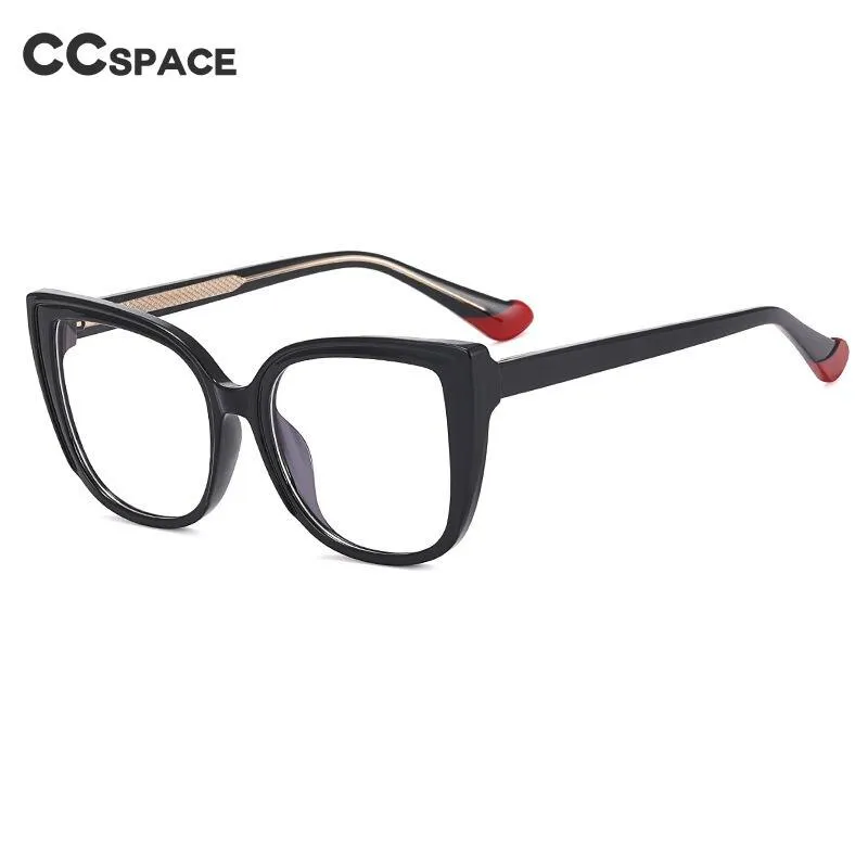 CCspace Women's Full Rim Square Cat Eye Tr 90 Titanium Eyeglasses 55598