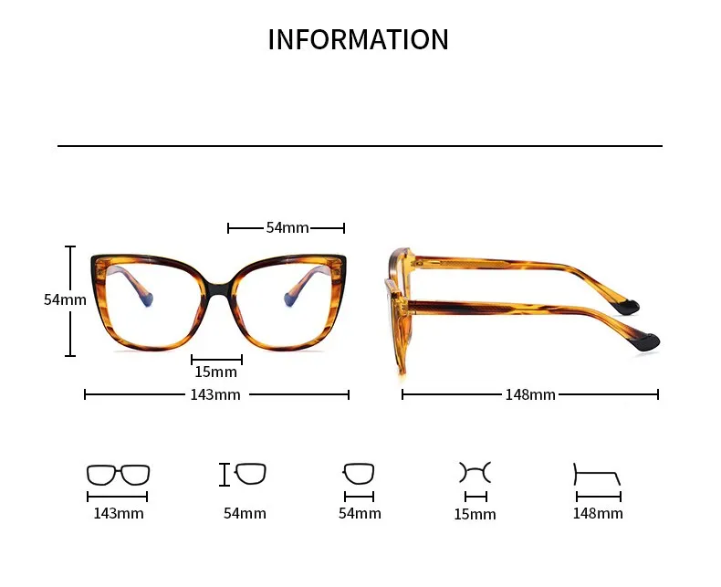 CCspace Women's Full Rim Square Cat Eye Tr 90 Titanium Eyeglasses 55598