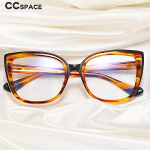 CCspace Women's Full Rim Square Cat Eye Tr 90 Titanium Eyeglasses 55598
