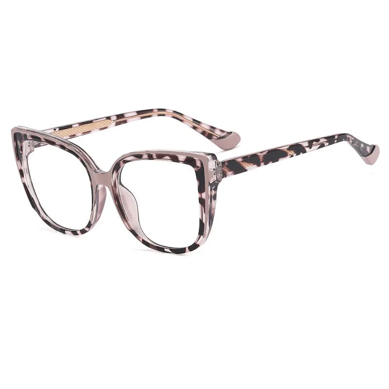 CCspace Women's Full Rim Square Cat Eye Tr 90 Titanium Eyeglasses 55598
