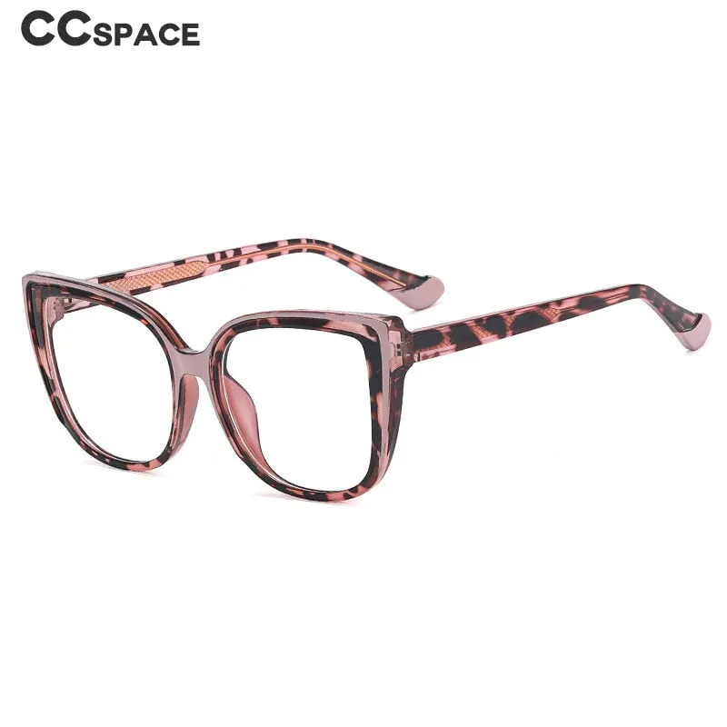 CCspace Women's Full Rim Square Cat Eye Tr 90 Titanium Eyeglasses 55598