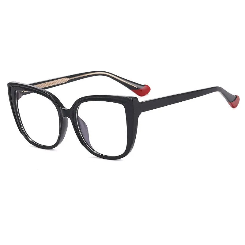 CCspace Women's Full Rim Square Cat Eye Tr 90 Titanium Eyeglasses 55598