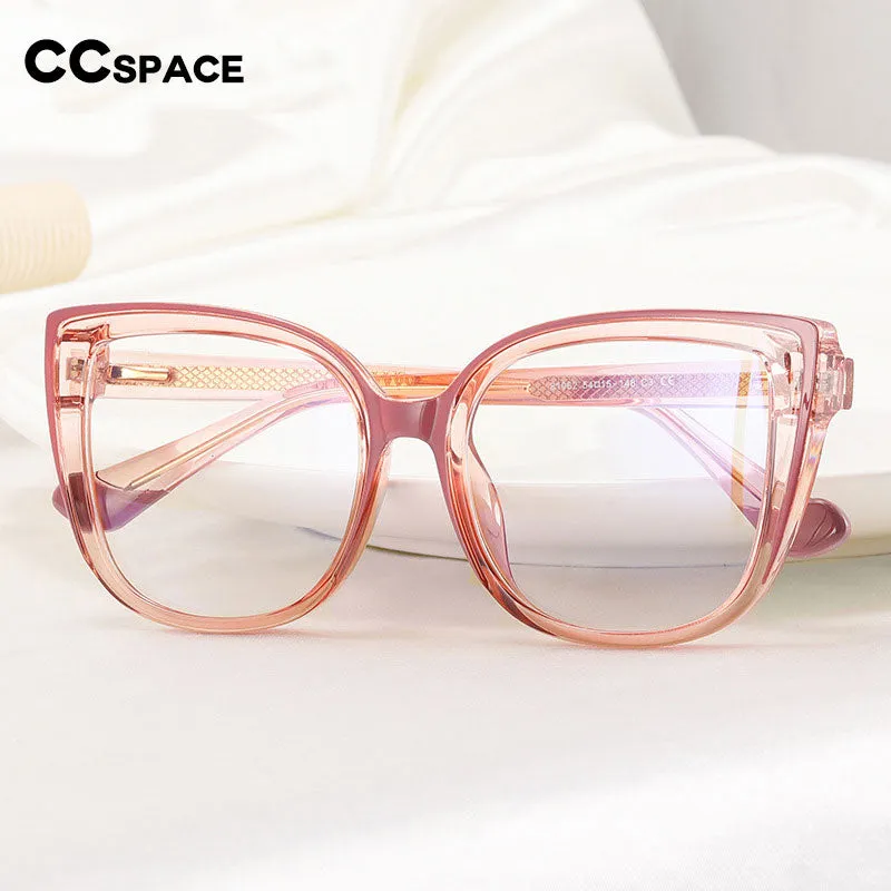 CCspace Women's Full Rim Square Cat Eye Tr 90 Titanium Eyeglasses 55598