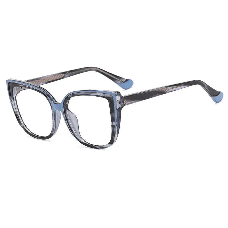 CCspace Women's Full Rim Square Cat Eye Tr 90 Titanium Eyeglasses 55598