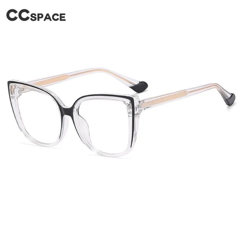 CCspace Women's Full Rim Square Cat Eye Tr 90 Titanium Eyeglasses 55598