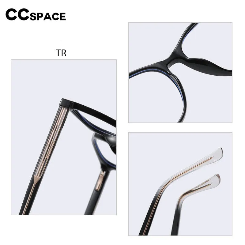 CCspace Women's Full Rim Square Cat Eye Tr 90 Titanium Eyeglasses 55711