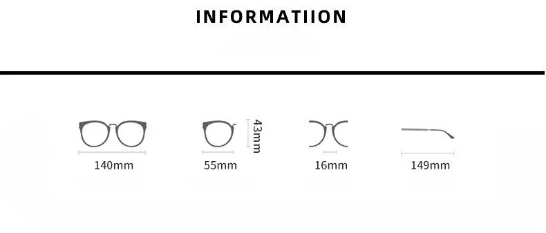 CCspace Women's Full Rim Square Cat Eye Tr 90 Titanium Eyeglasses 55711