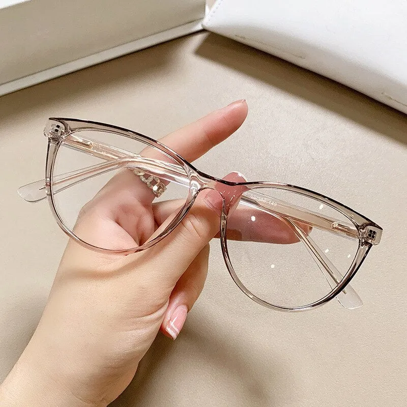 CCspace Women's Full Rim Square Cat Eye Tr 90 Titanium Eyeglasses 55711