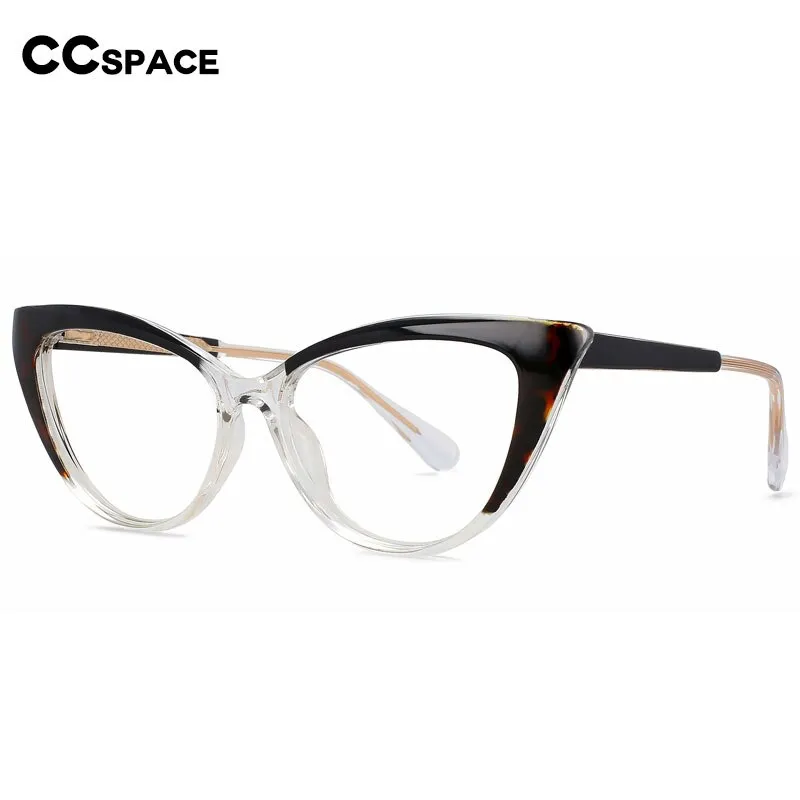 CCspace Women's Full Rim Square Cat Eye Tr 90 Titanium Eyeglasses 56208