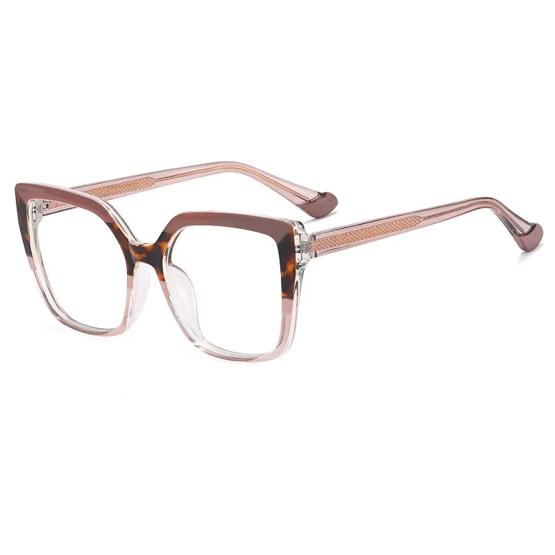 CCspace Women's Full Rim Square Cat Eye Tr 90 Titanium Eyeglasses 56238