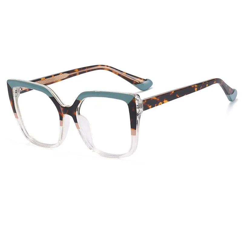 CCspace Women's Full Rim Square Cat Eye Tr 90 Titanium Eyeglasses 56238