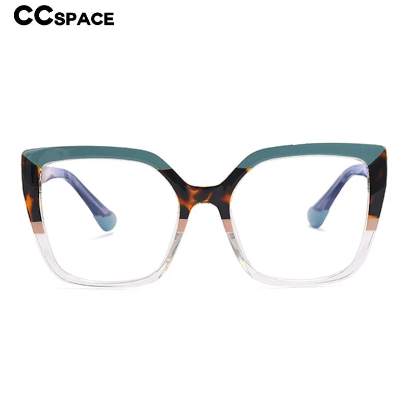 CCspace Women's Full Rim Square Cat Eye Tr 90 Titanium Eyeglasses 56238