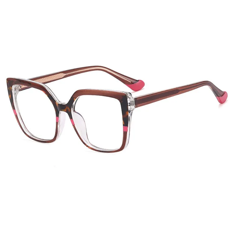 CCspace Women's Full Rim Square Cat Eye Tr 90 Titanium Eyeglasses 56238
