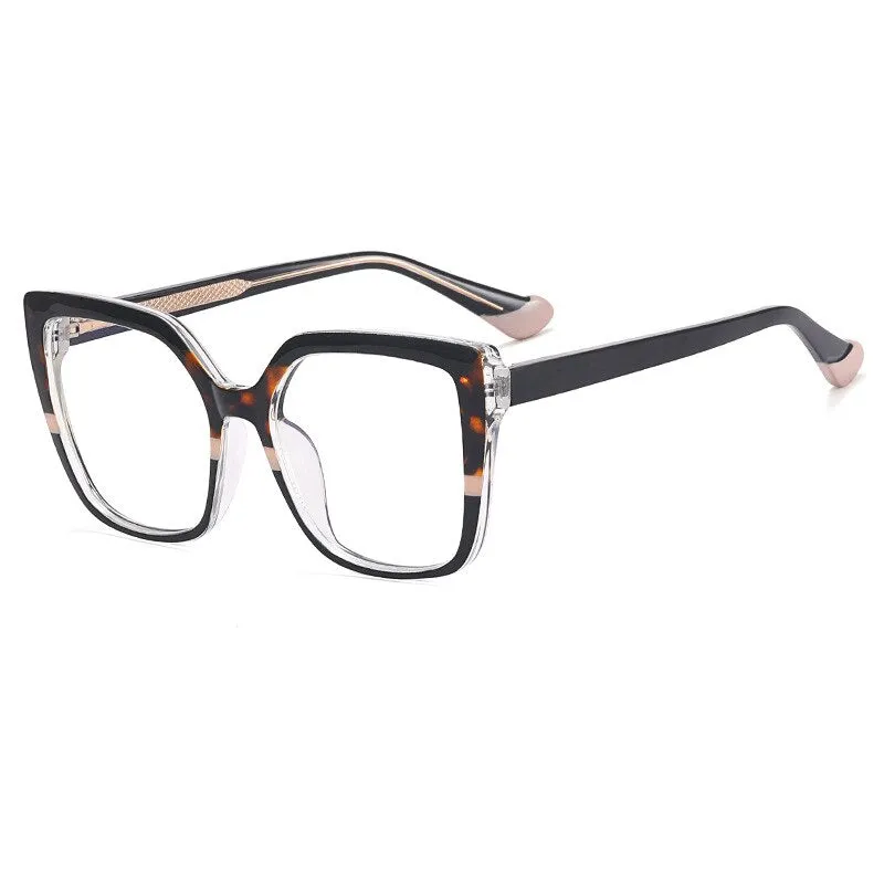 CCspace Women's Full Rim Square Cat Eye Tr 90 Titanium Eyeglasses 56238