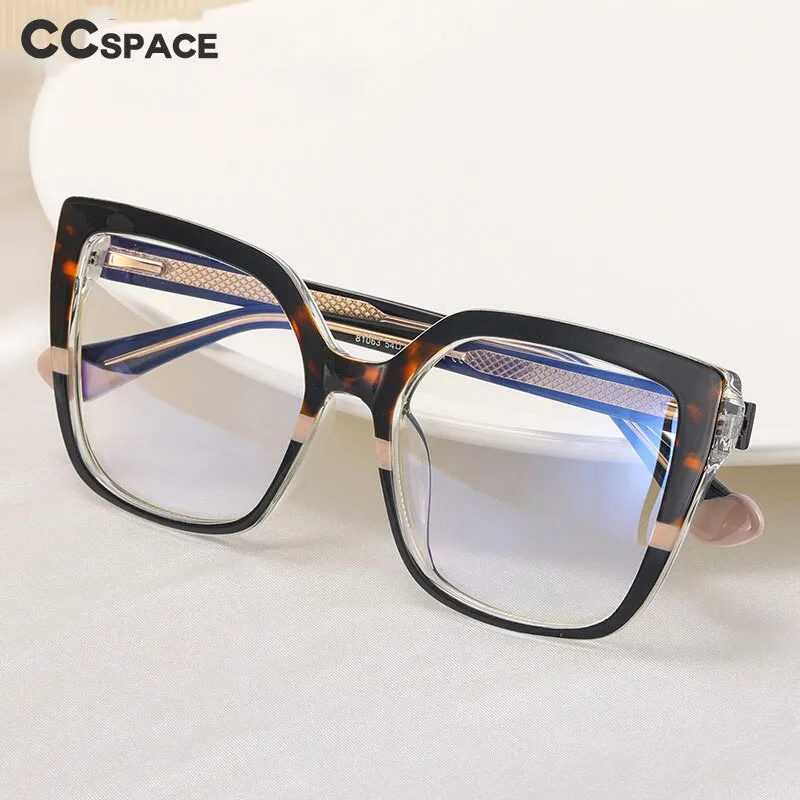 CCspace Women's Full Rim Square Cat Eye Tr 90 Titanium Eyeglasses 56238