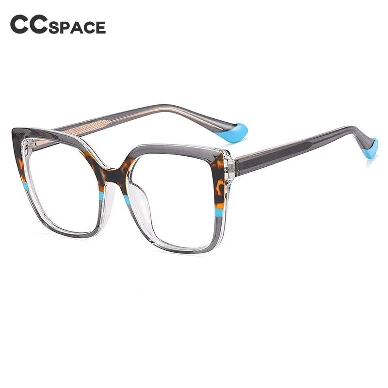 CCspace Women's Full Rim Square Cat Eye Tr 90 Titanium Eyeglasses 56238