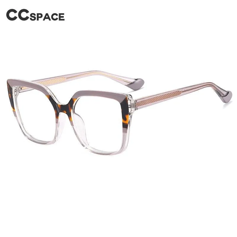 CCspace Women's Full Rim Square Cat Eye Tr 90 Titanium Eyeglasses 56238