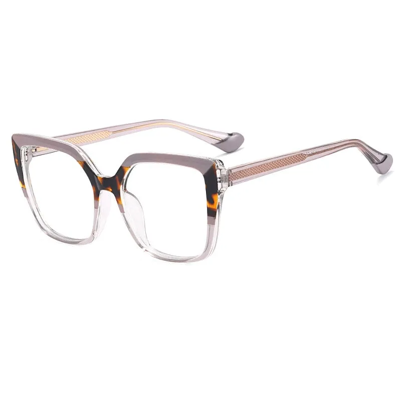 CCspace Women's Full Rim Square Cat Eye Tr 90 Titanium Eyeglasses 56238