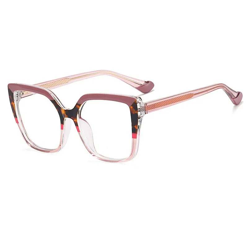 CCspace Women's Full Rim Square Cat Eye Tr 90 Titanium Eyeglasses 56238
