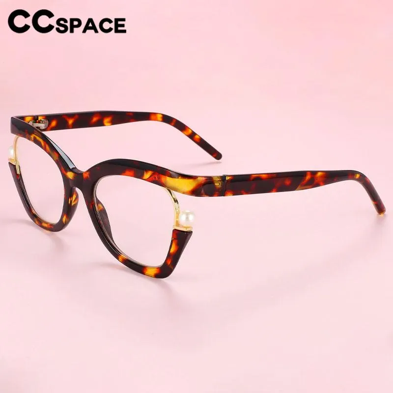 CCspace Women's Full Rim Square Cat Eye Tr 90 Titanium Eyeglasses 56633